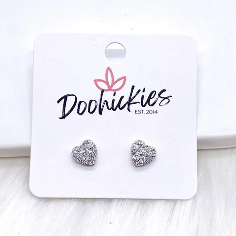 Shop Sparkle Heart Earrings-Earrings at Ruby Joy Boutique, a Women's Clothing Store in Pickerington, Ohio