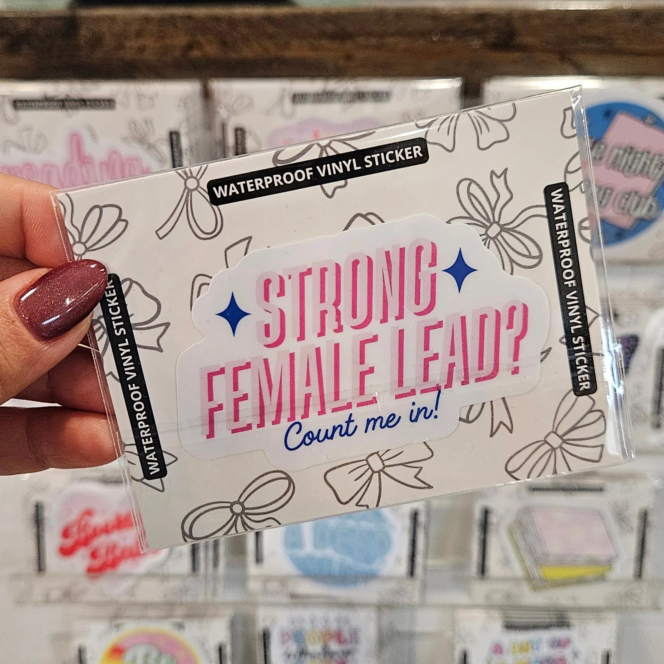 Shop Strong Female Lead Count Me In | Waterproof Vinyl Sticker- at Ruby Joy Boutique, a Women's Clothing Store in Pickerington, Ohio