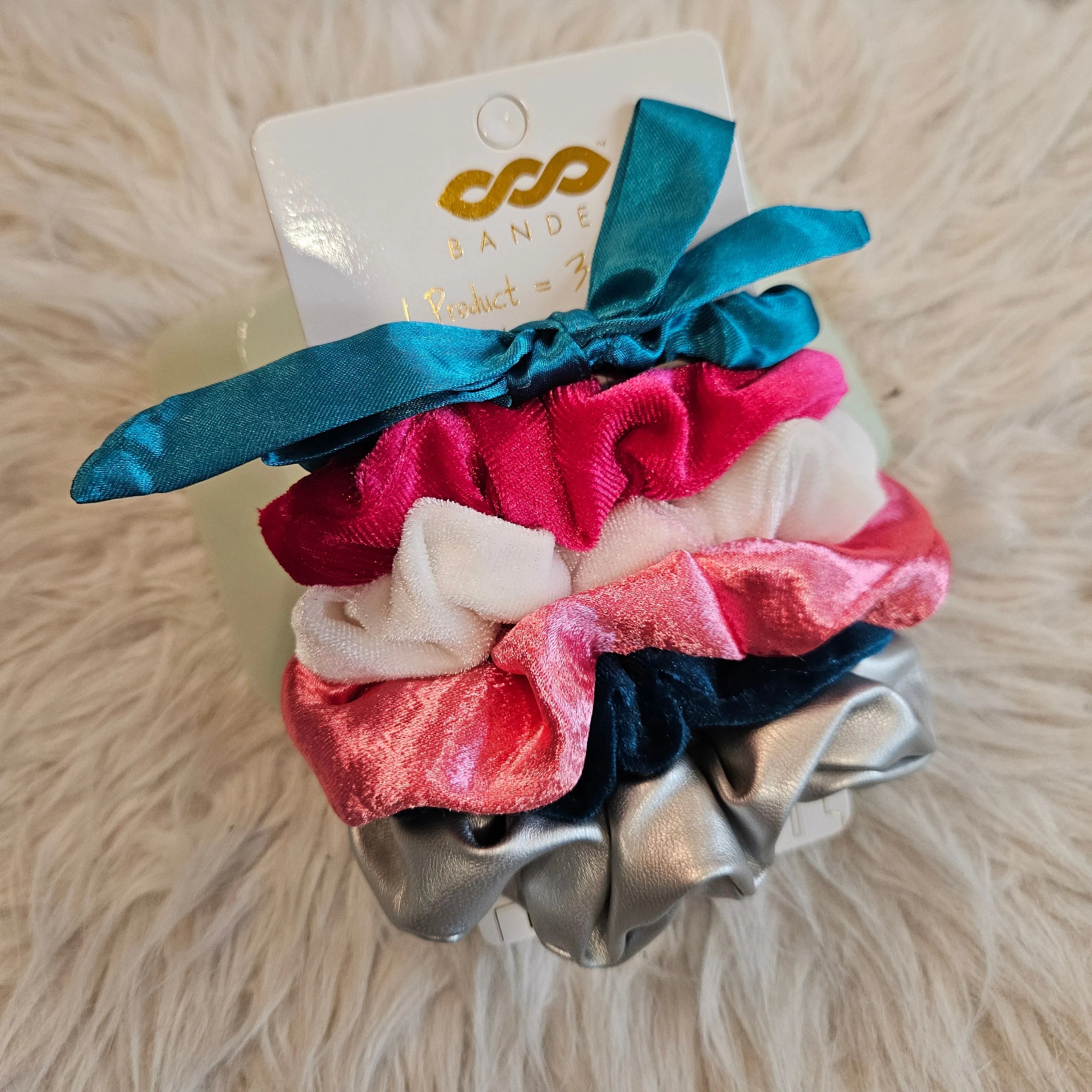 Shop Sugarplum - 6 Pack Scrunchies- at Ruby Joy Boutique, a Women's Clothing Store in Pickerington, Ohio