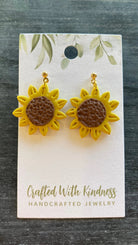 Shop Sunflower Clay Earrings-Earrings at Ruby Joy Boutique, a Women's Clothing Store in Pickerington, Ohio