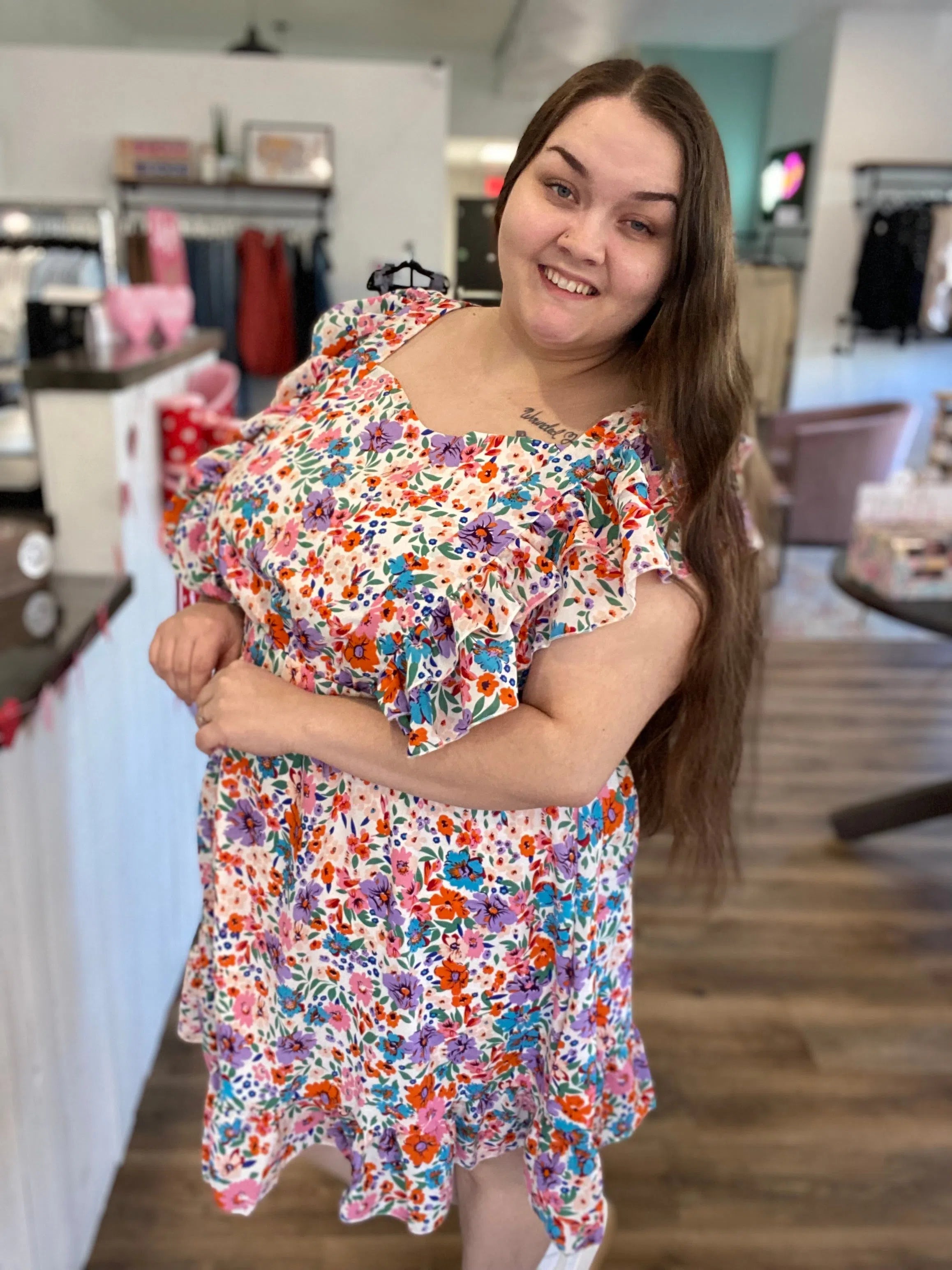 Shop Sunny Floral Dress-Dresses at Ruby Joy Boutique, a Women's Clothing Store in Pickerington, Ohio