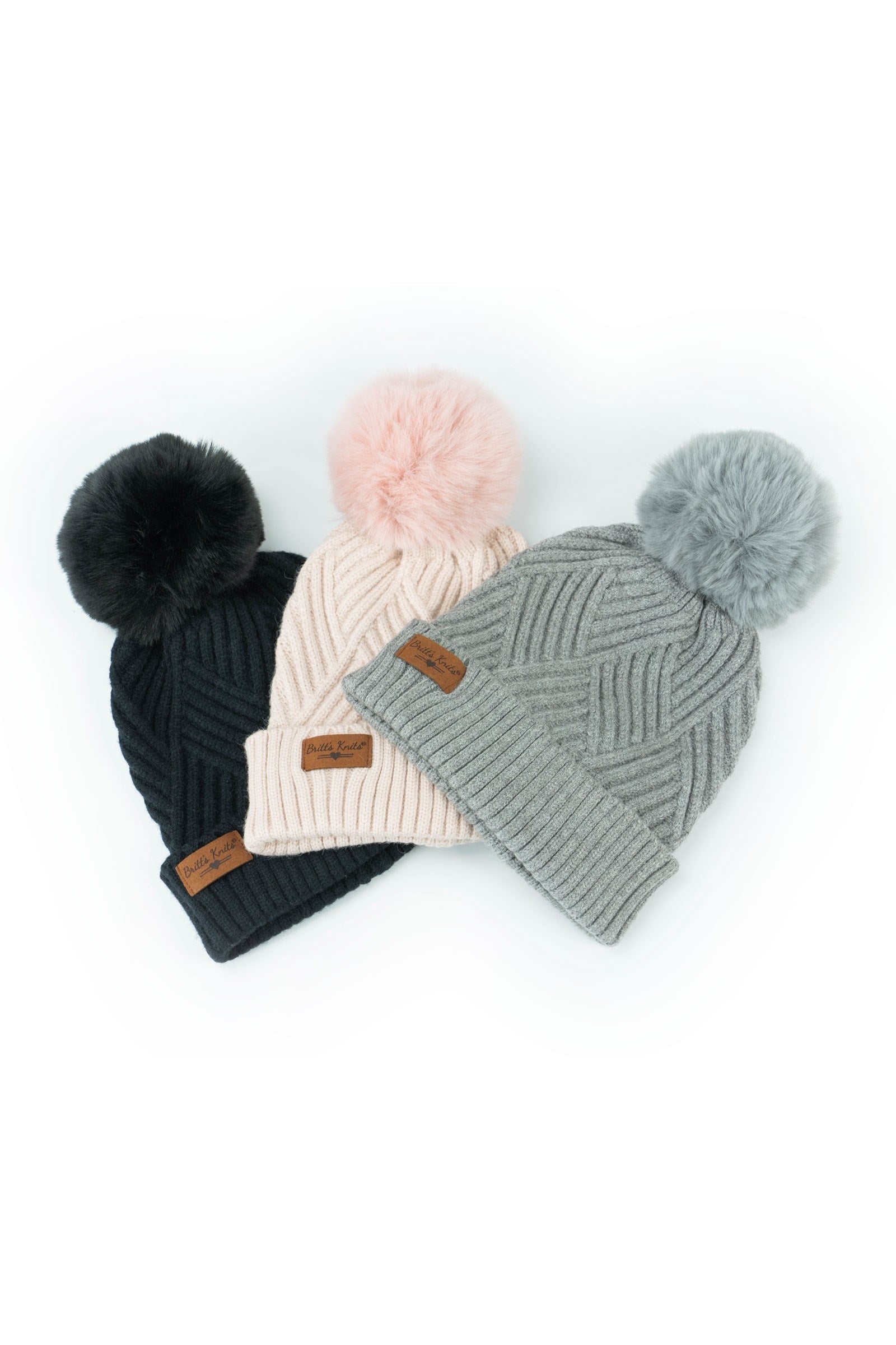 Shop Super Poof Pom Hat-Winter Hat at Ruby Joy Boutique, a Women's Clothing Store in Pickerington, Ohio