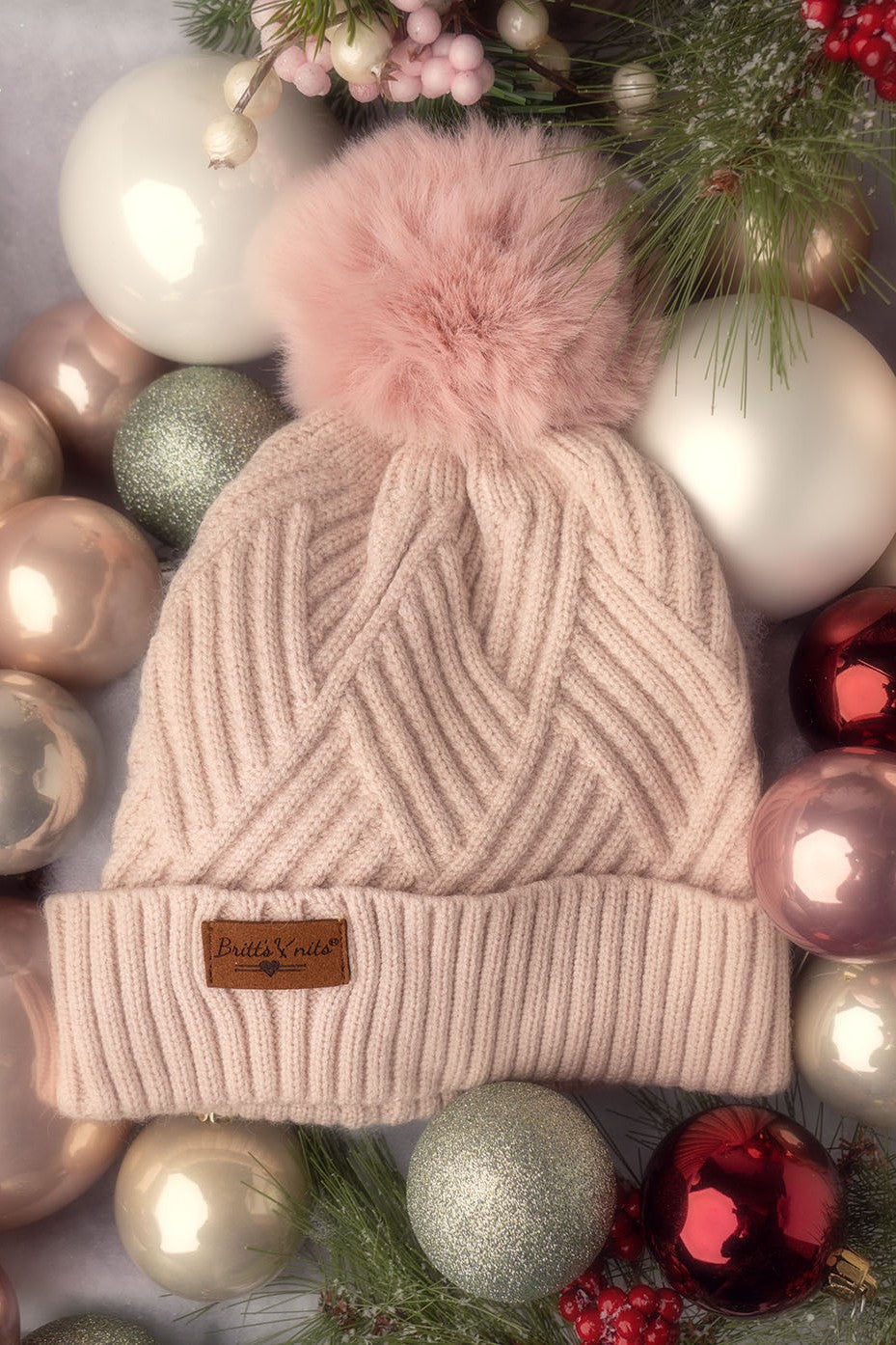 Shop Super Poof Pom Hat-Winter Hat at Ruby Joy Boutique, a Women's Clothing Store in Pickerington, Ohio