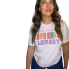 Shop Support Your Local Library Classic Tee- at Ruby Joy Boutique, a Women's Clothing Store in Pickerington, Ohio