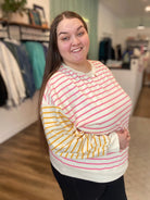 Shop Sweet Striped Pullover- at Ruby Joy Boutique, a Women's Clothing Store in Pickerington, Ohio