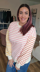 Shop Sweet Striped Pullover- at Ruby Joy Boutique, a Women's Clothing Store in Pickerington, Ohio