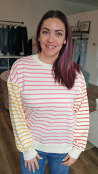 Shop Sweet Striped Pullover- at Ruby Joy Boutique, a Women's Clothing Store in Pickerington, Ohio