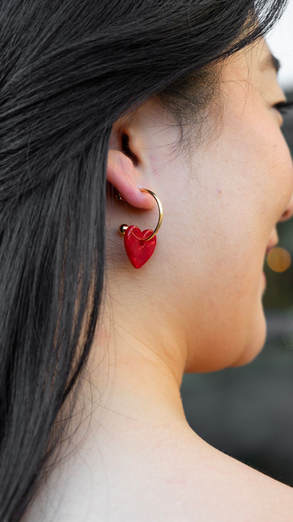 Shop Sweetheart Hoops - Red- at Ruby Joy Boutique, a Women's Clothing Store in Pickerington, Ohio