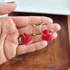 Shop Sweetheart Hoops - Red- at Ruby Joy Boutique, a Women's Clothing Store in Pickerington, Ohio