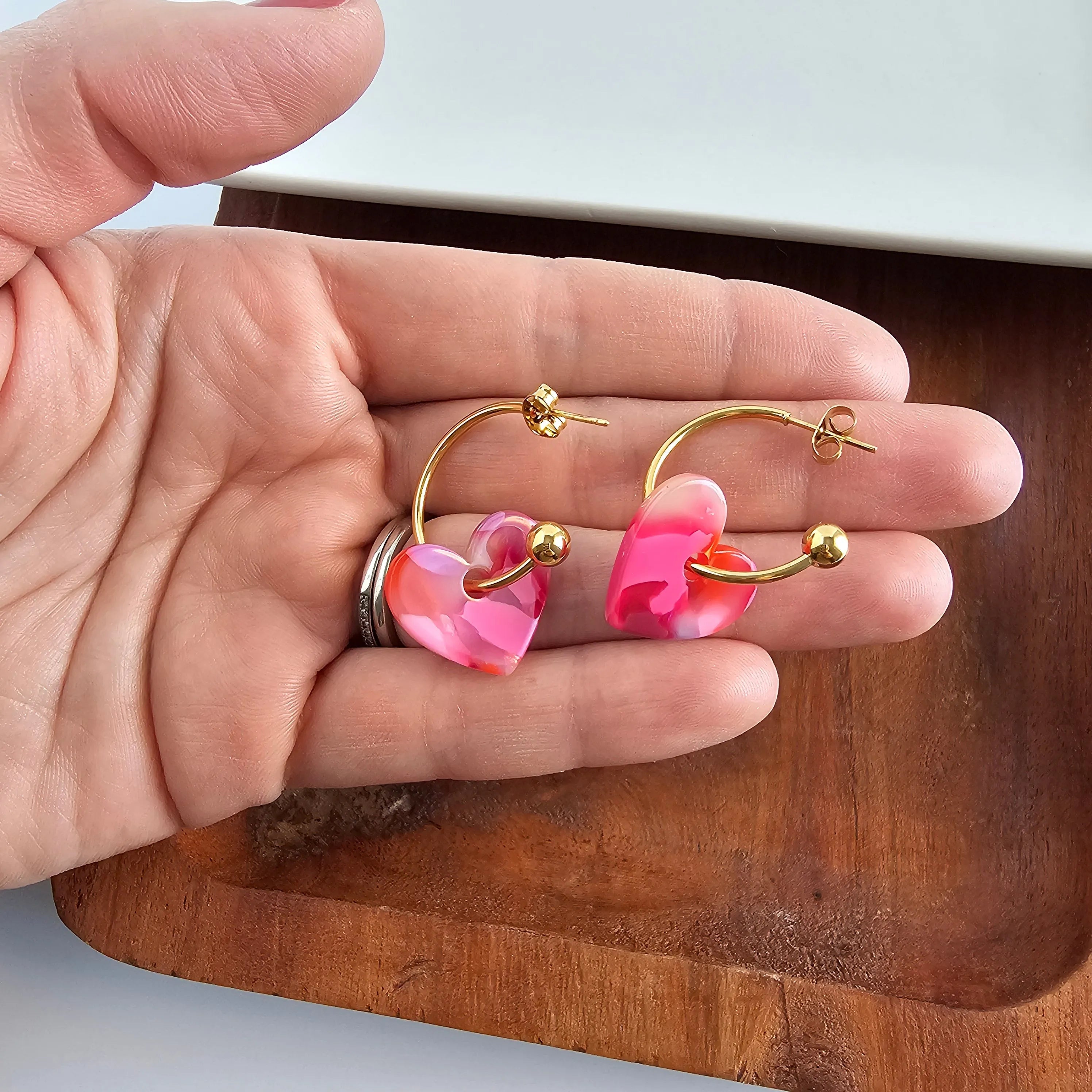 Shop Sweetheart Hoops - Tickled Pink- at Ruby Joy Boutique, a Women's Clothing Store in Pickerington, Ohio