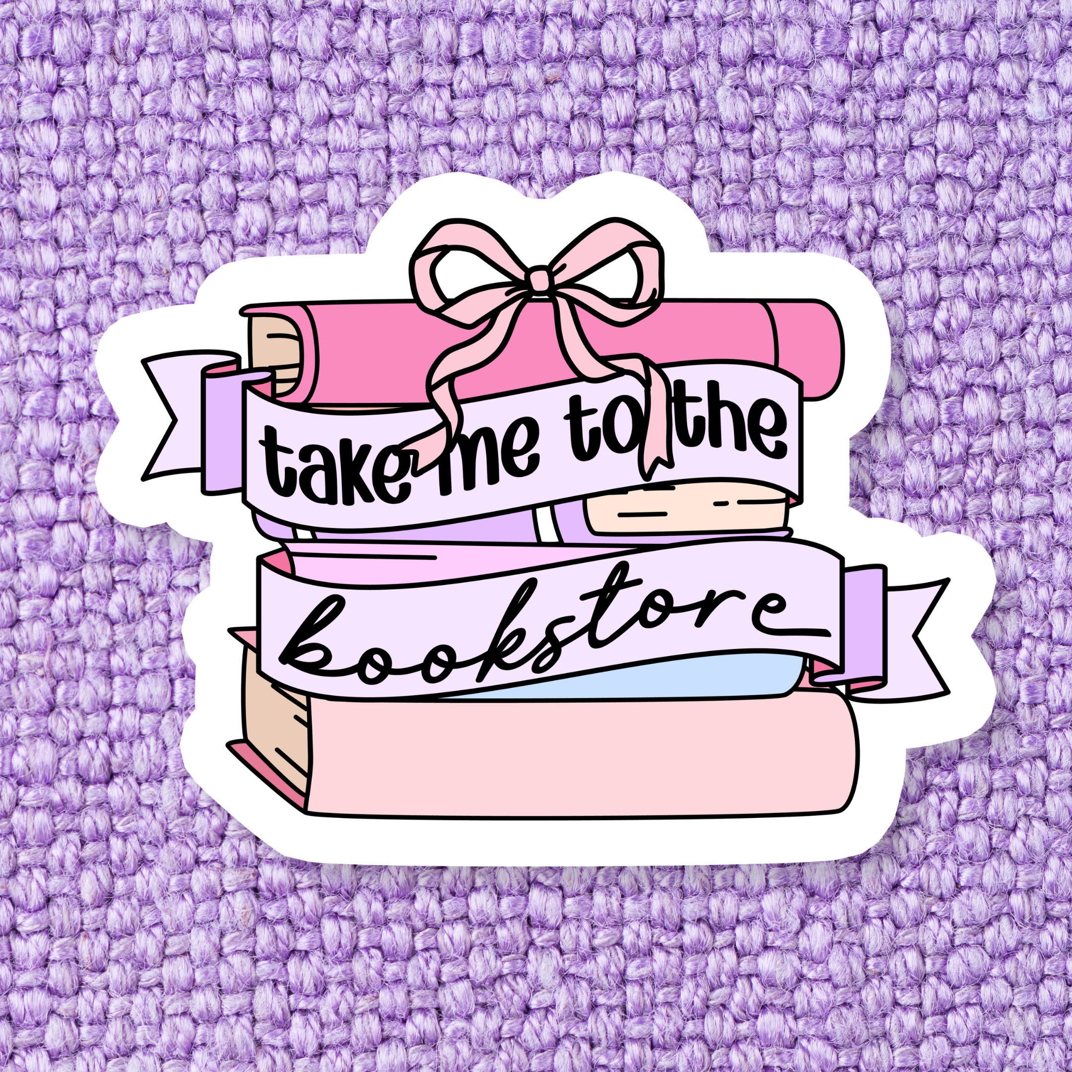 Shop Take Me To The Bookstore Waterproof Vinyl Sticker- at Ruby Joy Boutique, a Women's Clothing Store in Pickerington, Ohio