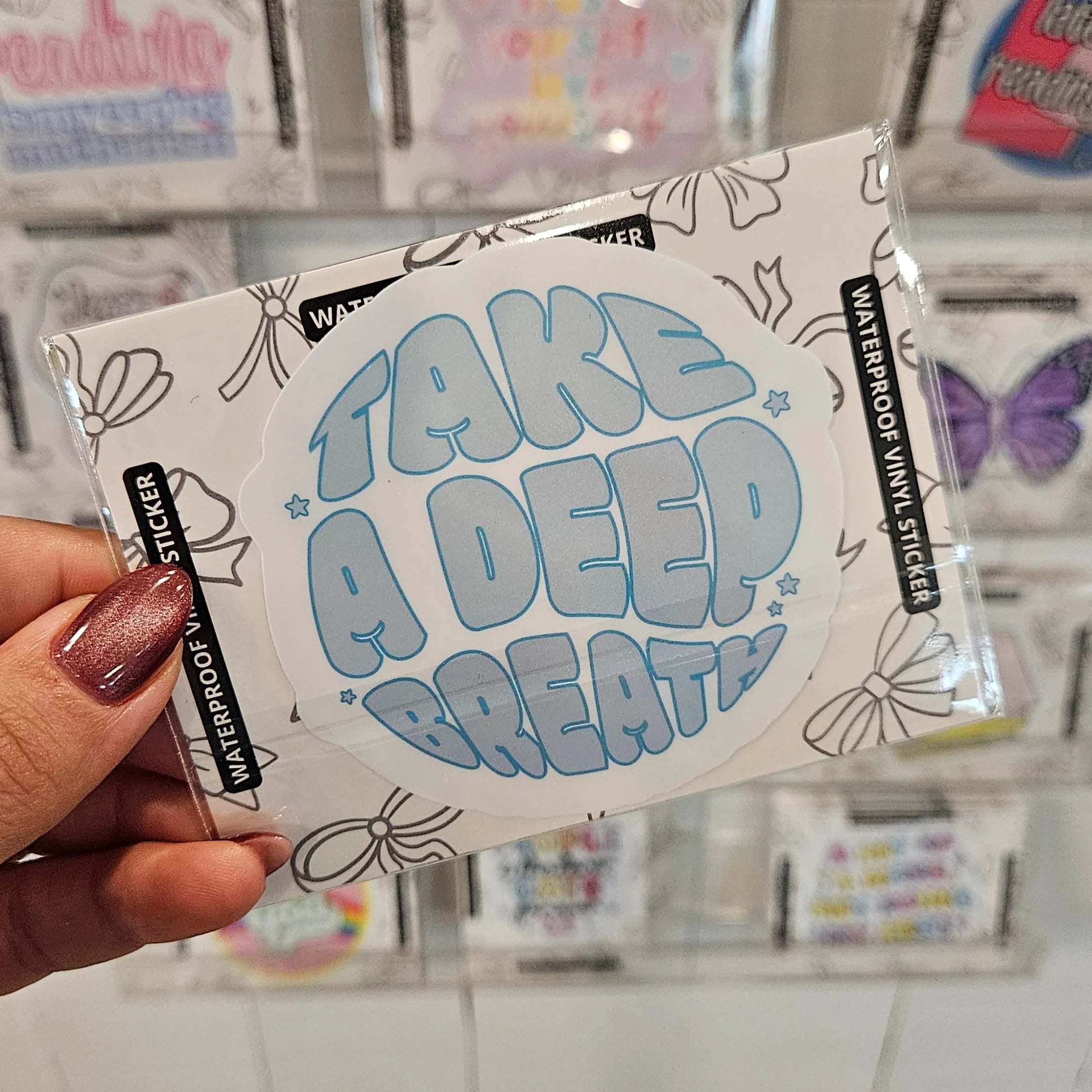 Shop Take a Deep Breath | Waterproof Vinyl Sticker- at Ruby Joy Boutique, a Women's Clothing Store in Pickerington, Ohio