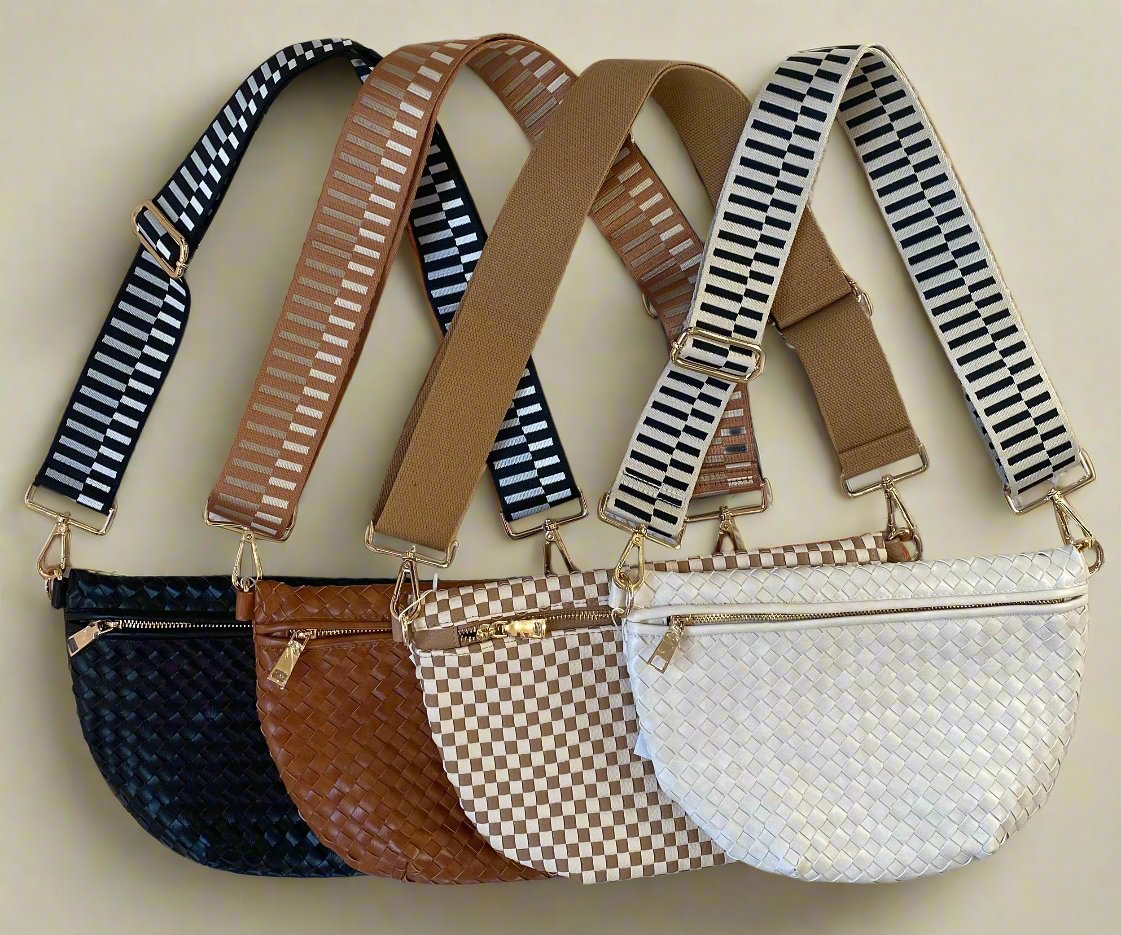 Shop Tatum Woven Crossbody Bag-Purse at Ruby Joy Boutique, a Women's Clothing Store in Pickerington, Ohio