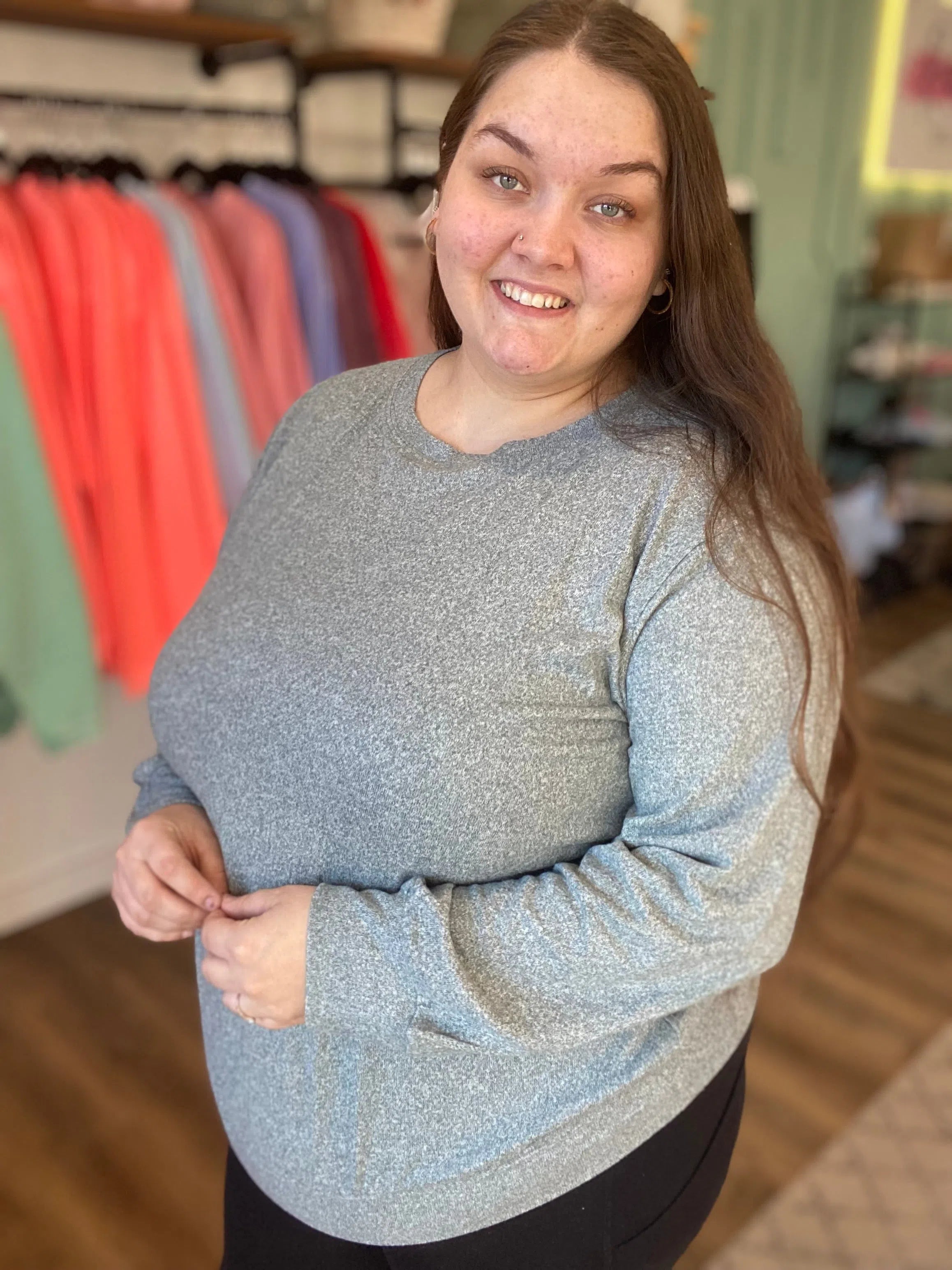 Shop The Cloud Knit Pullover-Sweater at Ruby Joy Boutique, a Women's Clothing Store in Pickerington, Ohio