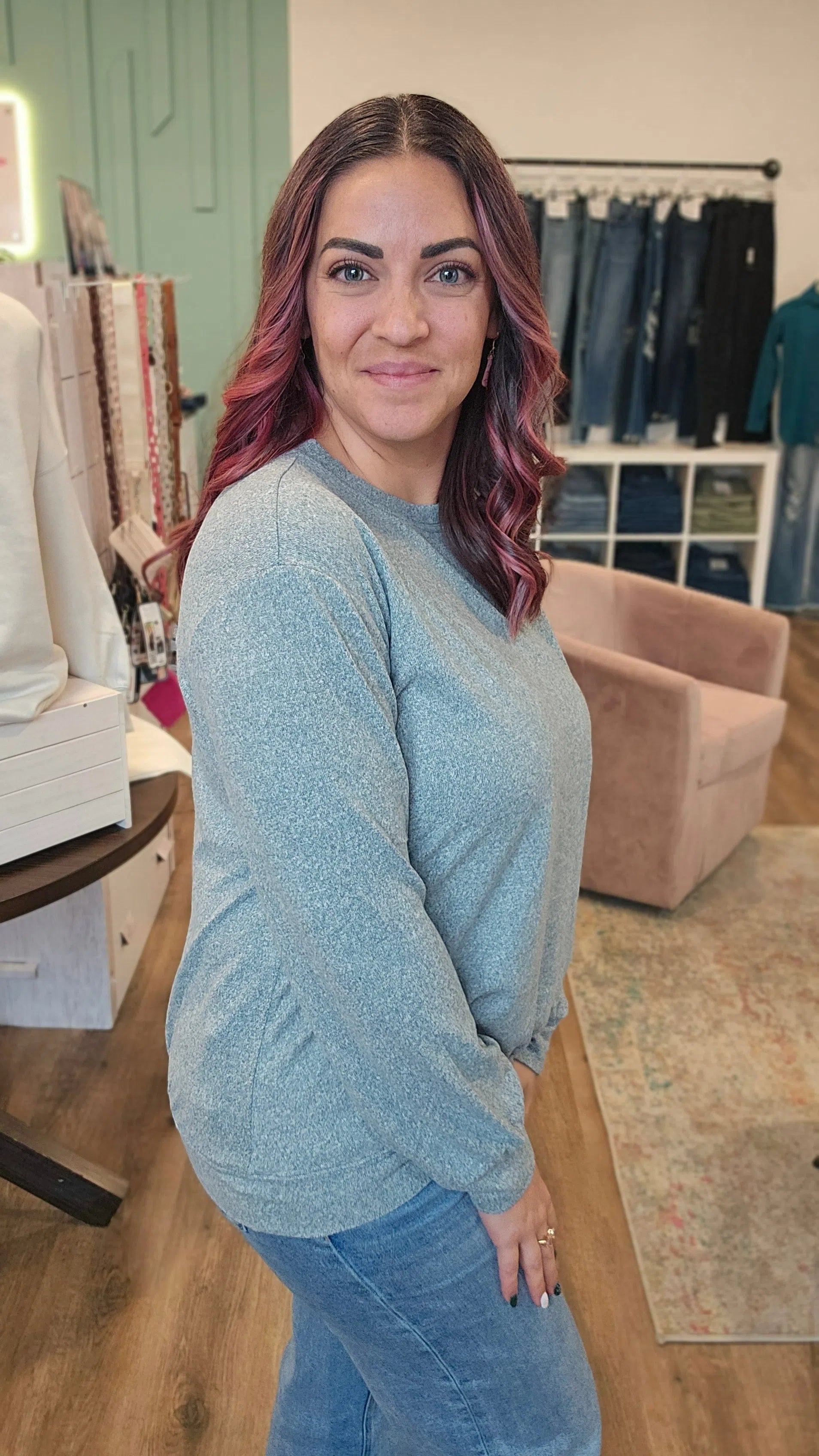 Shop The Cloud Knit Pullover-Sweater at Ruby Joy Boutique, a Women's Clothing Store in Pickerington, Ohio