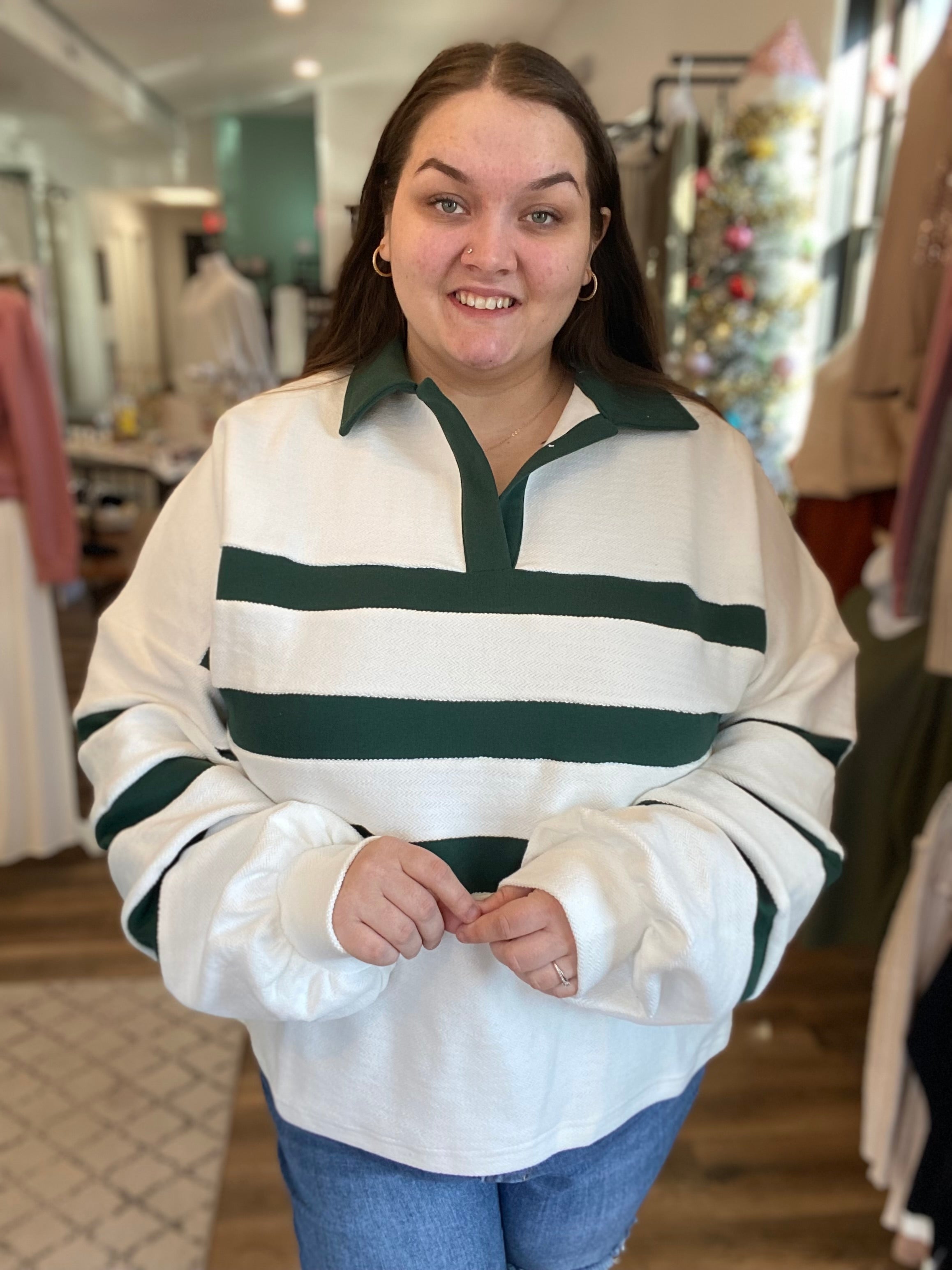 Shop The Ivy League Top-Long Sleeve Top at Ruby Joy Boutique, a Women's Clothing Store in Pickerington, Ohio