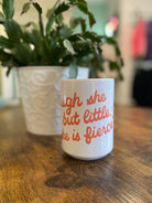 Shop Though She Be But Little | Ceramic Coffee Mug 15oz- at Ruby Joy Boutique, a Women's Clothing Store in Pickerington, Ohio