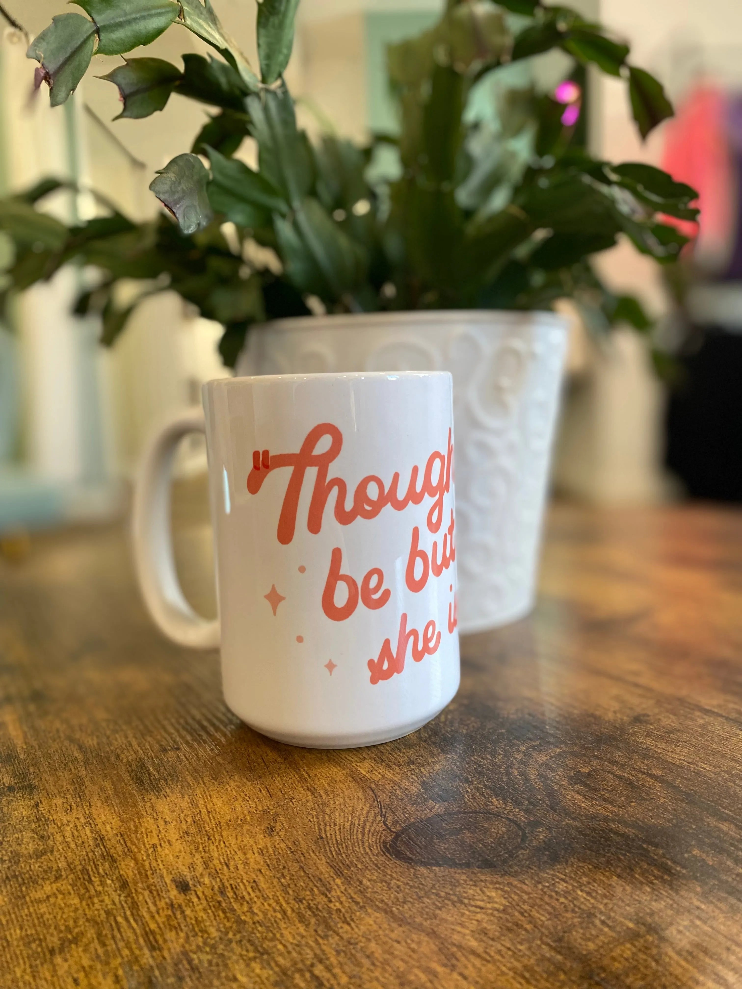 Shop Though She Be But Little | Ceramic Coffee Mug 15oz- at Ruby Joy Boutique, a Women's Clothing Store in Pickerington, Ohio