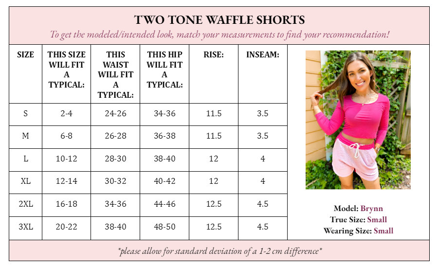 Shop Tia Two Tone Waffle Shorts- at Ruby Joy Boutique, a Women's Clothing Store in Pickerington, Ohio