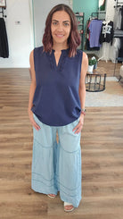 Shop Tiered Boho Wide Leg Pants with Pockets- at Ruby Joy Boutique, a Women's Clothing Store in Pickerington, Ohio