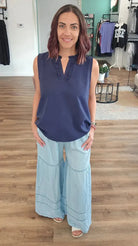 Shop Tiered Boho Wide Leg Pants with Pockets- at Ruby Joy Boutique, a Women's Clothing Store in Pickerington, Ohio