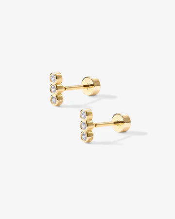 Shop Tiny Bar Round Flat Back Stud Earrings-Earrings at Ruby Joy Boutique, a Women's Clothing Store in Pickerington, Ohio