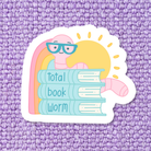 Shop Total Book Worm - Waterproof Vinyl Sticker-Stickers at Ruby Joy Boutique, a Women's Clothing Store in Pickerington, Ohio