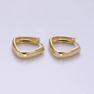 Shop Triangle Huggie Earrings- at Ruby Joy Boutique, a Women's Clothing Store in Pickerington, Ohio