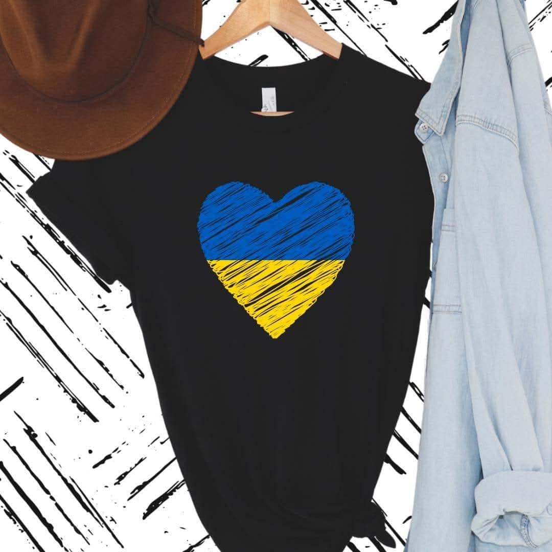 Shop Ukrainian Fundraiser Tee- at Ruby Joy Boutique, a Women's Clothing Store in Pickerington, Ohio