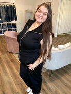 Shop Velocity Jumpsuit - Black- at Ruby Joy Boutique, a Women's Clothing Store in Pickerington, Ohio