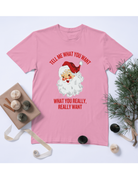 Shop Vintage Santa: Tell Me What You Want Sweatshirt-Graphic Tee at Ruby Joy Boutique, a Women's Clothing Store in Pickerington, Ohio