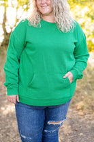 Shop Vintage Wash Pocket Pullover - Green-clothing at Ruby Joy Boutique, a Women's Clothing Store in Pickerington, Ohio