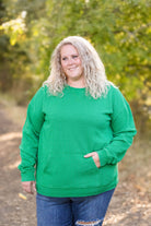 Shop Vintage Wash Pocket Pullover - Green-clothing at Ruby Joy Boutique, a Women's Clothing Store in Pickerington, Ohio