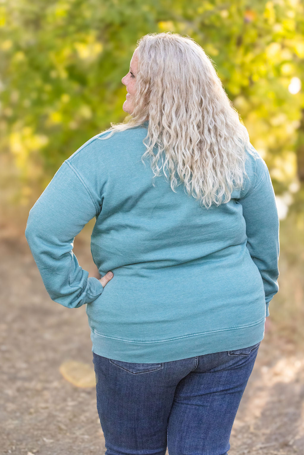 Shop Vintage Wash Pocket Pullover - Teal-clothing at Ruby Joy Boutique, a Women's Clothing Store in Pickerington, Ohio