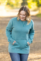 Shop Vintage Wash Pocket Pullover - Teal-clothing at Ruby Joy Boutique, a Women's Clothing Store in Pickerington, Ohio