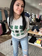 Shop Watercolor Shamrock Tee - St. Patrick's Day-Graphic Tee at Ruby Joy Boutique, a Women's Clothing Store in Pickerington, Ohio
