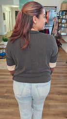 Shop Wavy Ribbed Stripe Sleeve Top-Shirts at Ruby Joy Boutique, a Women's Clothing Store in Pickerington, Ohio