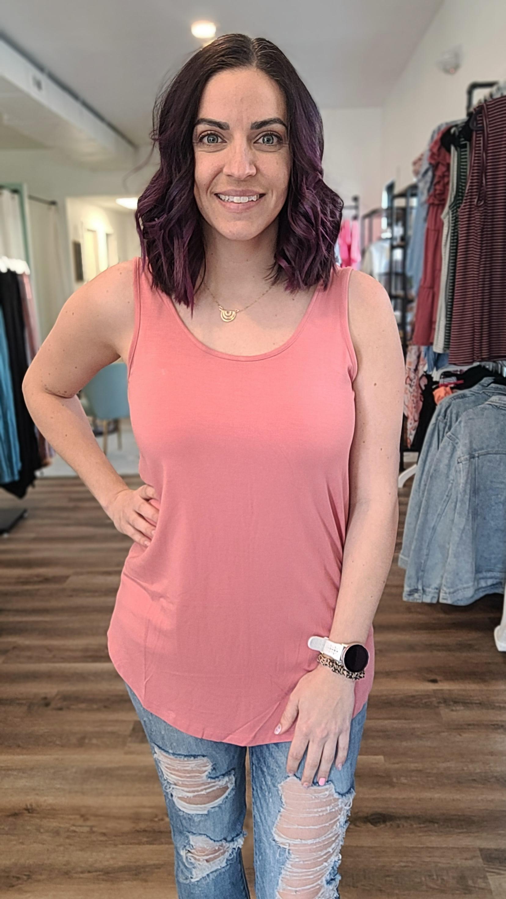 Shop Willow Tank Top-Shirts & Tops at Ruby Joy Boutique, a Women's Clothing Store in Pickerington, Ohio
