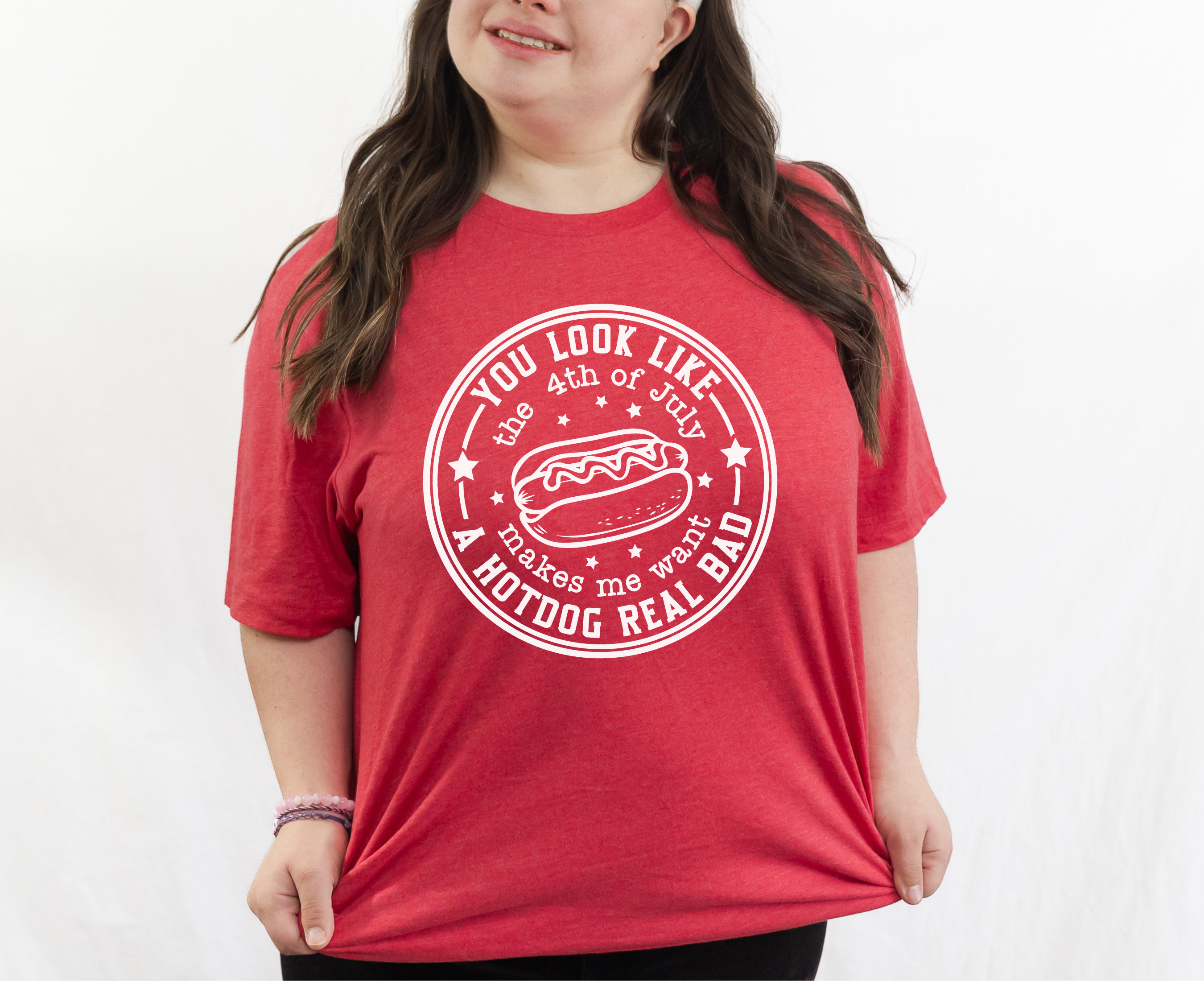 Shop You Look Like the 4th of July, Makes Me Want a Hot Dog-Small at Ruby Joy Boutique, a Women's Clothing Store in Pickerington, Ohio
