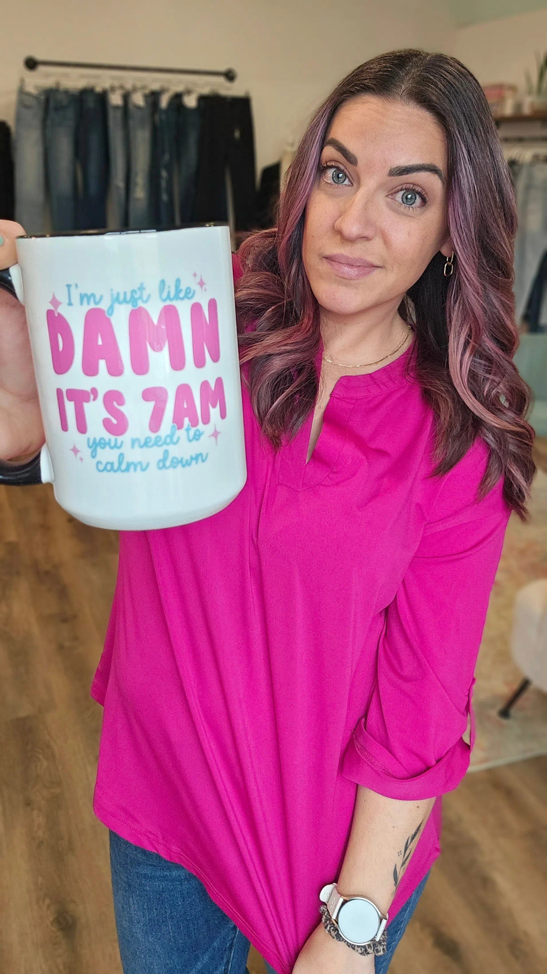 Shop You Need To Calm Down Ceramic Mug - 15 oz.- at Ruby Joy Boutique, a Women's Clothing Store in Pickerington, Ohio