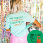 Shop Your Energy Is a Luxury Item Graphic Top-Bella Canvas Mint Tee at Ruby Joy Boutique, a Women's Clothing Store in Pickerington, Ohio
