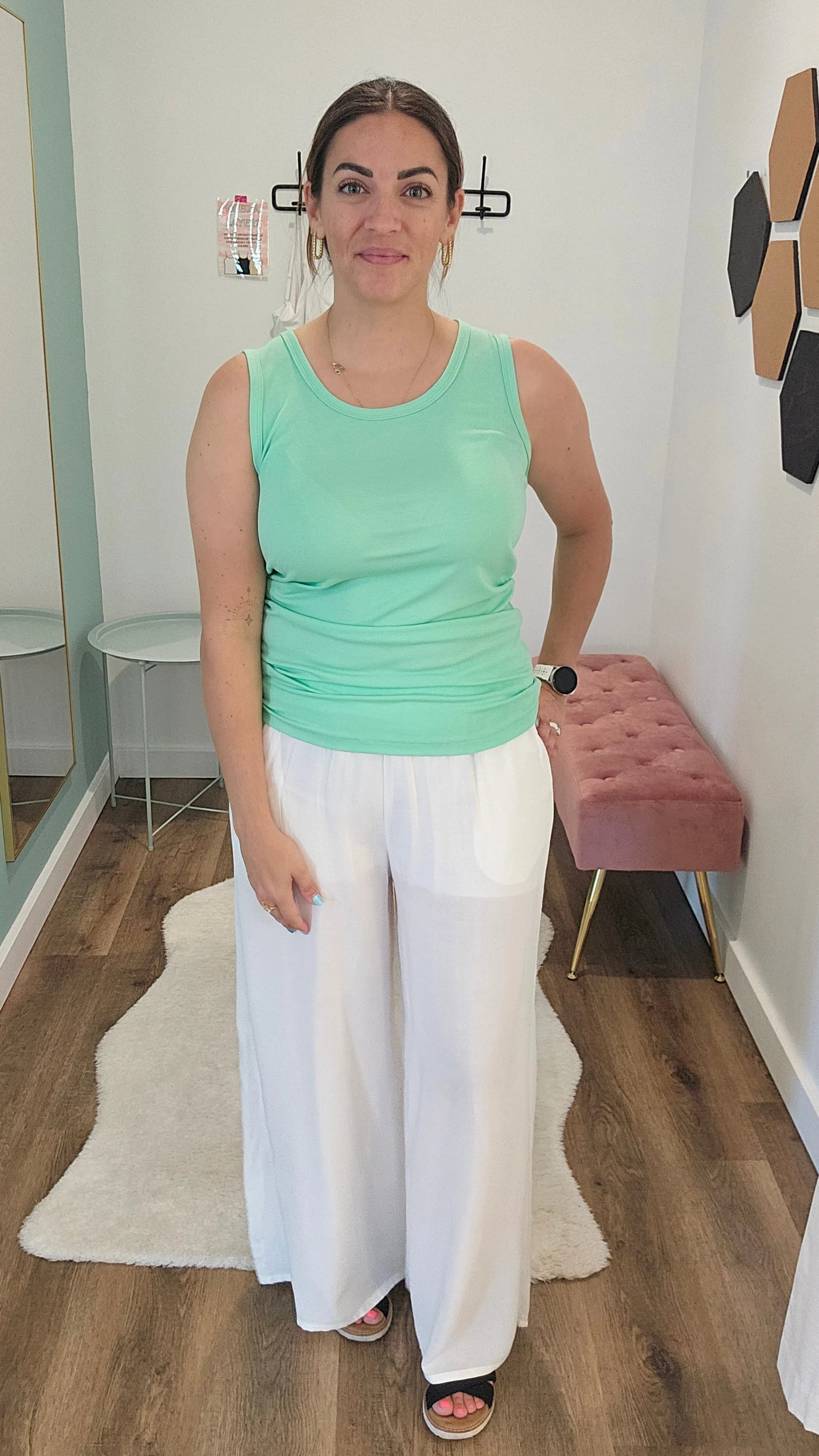 Shop Zara Wide Leg White Pants-Pants at Ruby Joy Boutique, a Women's Clothing Store in Pickerington, Ohio