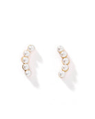 Shop Screwback Stud Earrings - Abigail Pearl Gold- at Ruby Joy Boutique, a Women's Clothing Store in Pickerington, Ohio