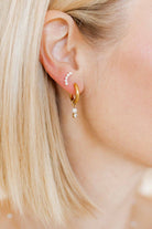 Shop Screwback Stud Earrings - Abigail Pearl Gold- at Ruby Joy Boutique, a Women's Clothing Store in Pickerington, Ohio
