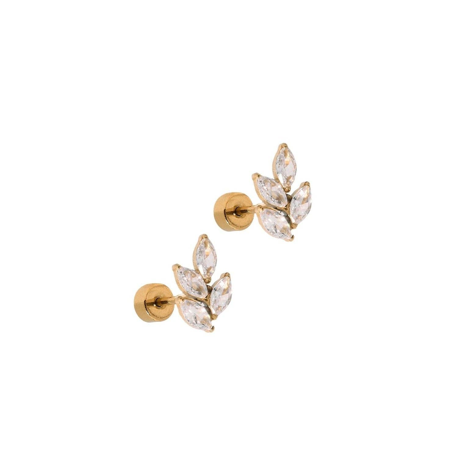 Shop Laurel Screwback Stud Earrings - Gold- at Ruby Joy Boutique, a Women's Clothing Store in Pickerington, Ohio