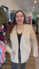 Makayla Fit Video Plus Taupe Cardigan 