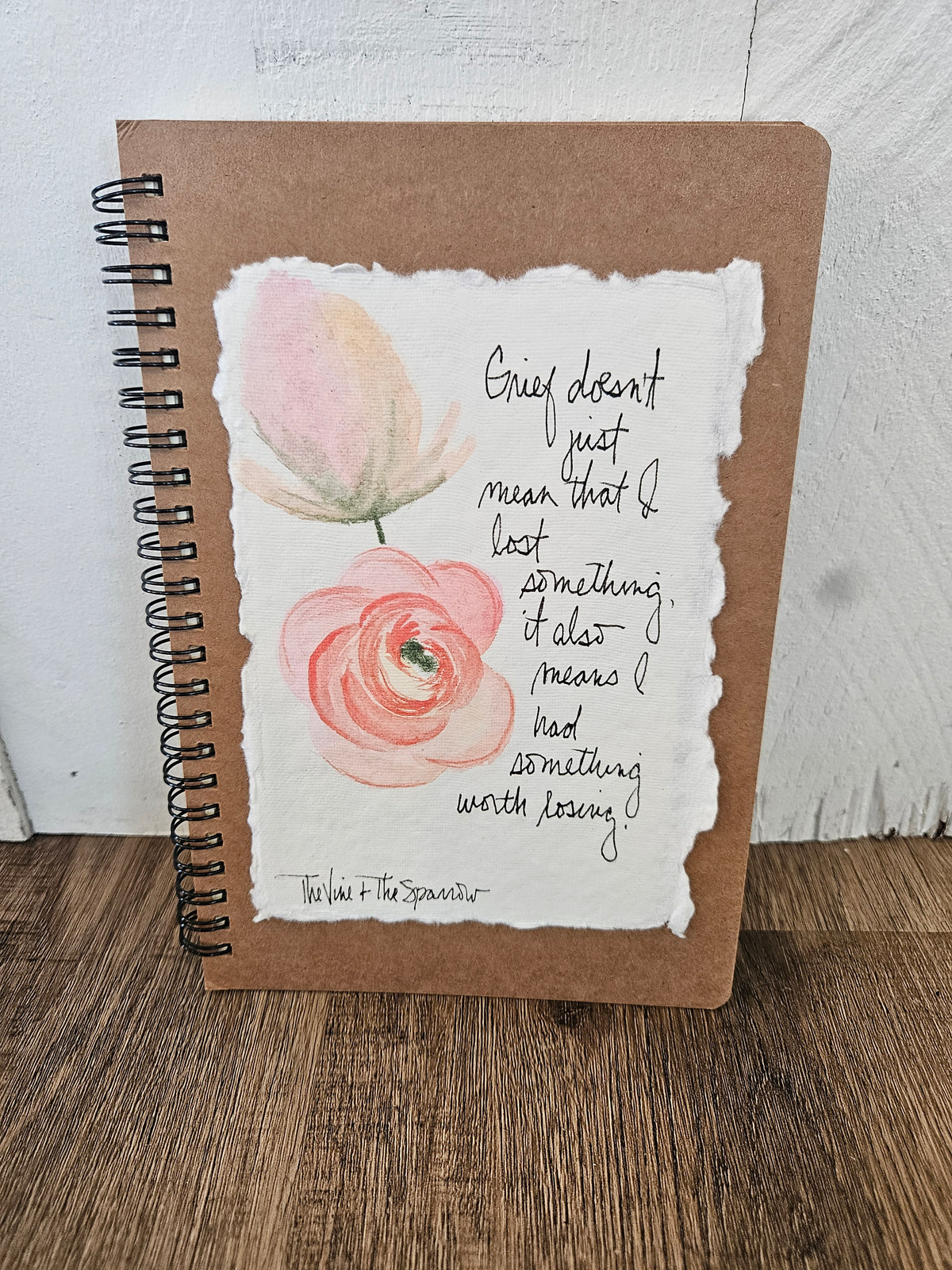 Shop Hand-Painted Watercolor Journal | Spiral Notebook-Something Worth Losing at Ruby Joy Boutique, a Women's Clothing Store in Pickerington, Ohio