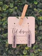 Shop Spirit Dangle Earrings - Panthers Silver- at Ruby Joy Boutique, a Women's Clothing Store in Pickerington, Ohio