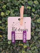 Shop Spirit Dangle Earrings - Tigers Purple- at Ruby Joy Boutique, a Women's Clothing Store in Pickerington, Ohio