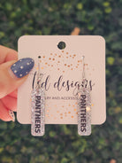 Shop Spirit Dangle Earrings - Panthers Silver- at Ruby Joy Boutique, a Women's Clothing Store in Pickerington, Ohio